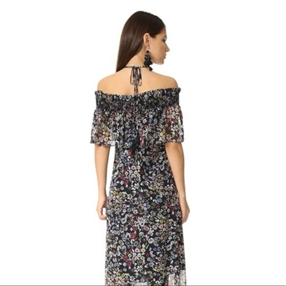 Rebecca Minkoff Black Off-The-Shoulder Maxi Dress with Flutter Sleeves - Picture 5 of 12